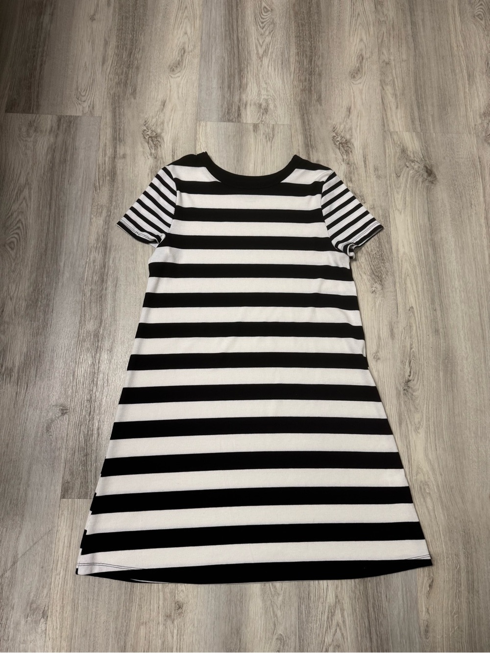 SO Black and White Striped Dress